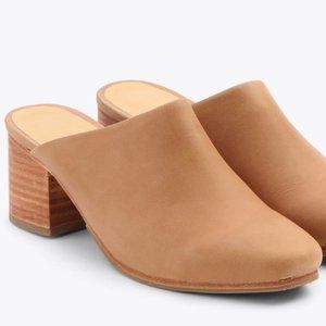 Nisolo All-Day Heeled Mule Almond: BRAND NEW in Box